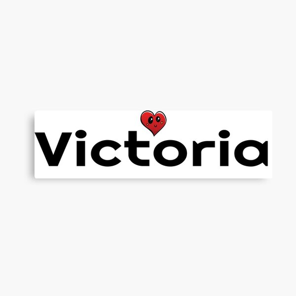 Victoria Cute Heart Mi nombre Nombre Victoria Lienzo