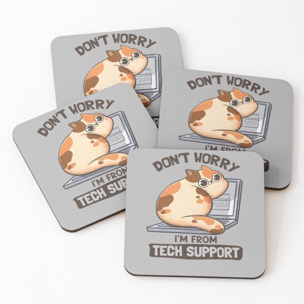 Item preview, Don't Worry I'm From Tech Support - Cute Funny Cat Gift designed and sold by EduEly.