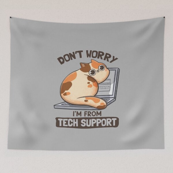 Item preview, Don't Worry I'm From Tech Support - Cute Funny Cat Gift designed and sold by EduEly.