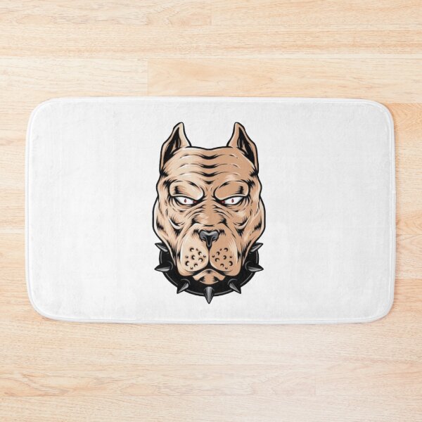 Item preview, Spiked Attitude - Colorful Pitbull Head with Studded Collar Illustration designed and sold by MediaPOX.