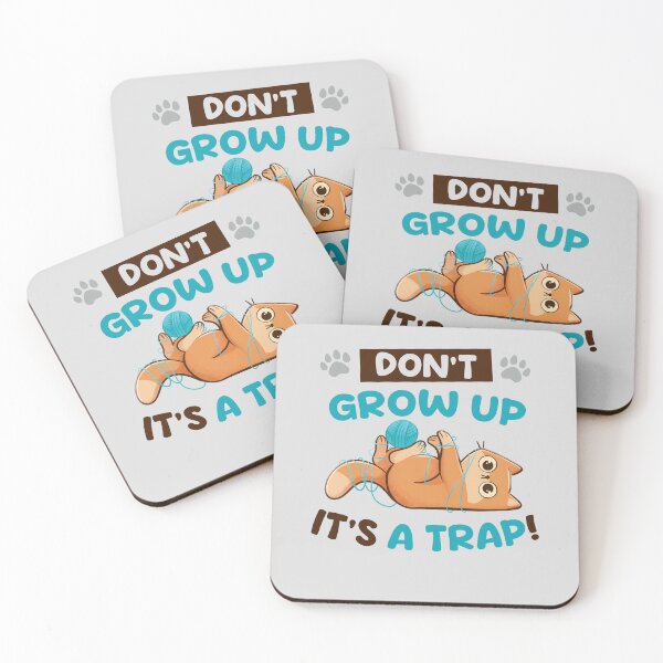 Item preview, Dont Grow Up Its a Trap - Cute Funny Cat Gift designed and sold by EduEly.