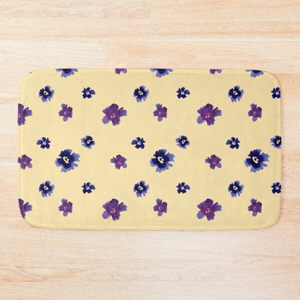 Artikelvorschau, Violet viola flower beige pattern a watercolor  entworfen und verkauft von Yana Mustafina | Boho Soulful Designs.
