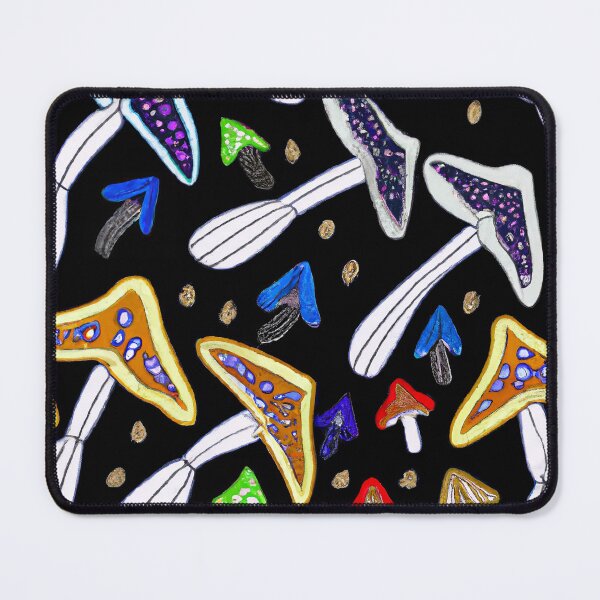 Item preview, Painted children's drawing colorful mushrooms designed and sold by HappyTrippy.