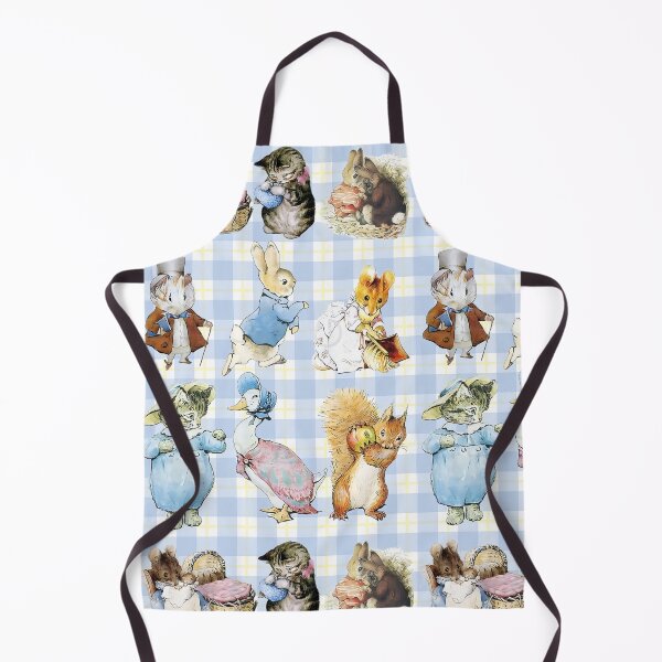 Item preview, Beatrix Potter characters on blue gingham pattern designed and sold by coolkatia.