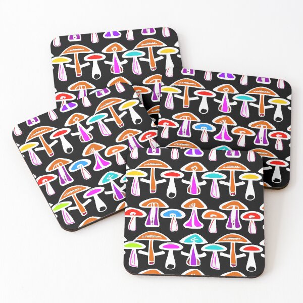 Item preview, Painted children's drawing colorful mushrooms designed and sold by HappyTrippy.