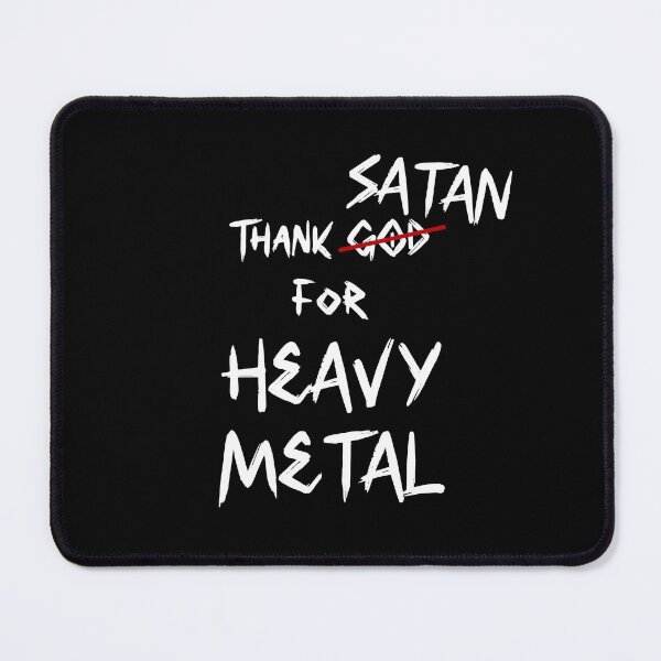 Item preview, Thank Satan for Heavy Metal, thank god for heavy metal, White designed and sold by RiciPaneto.