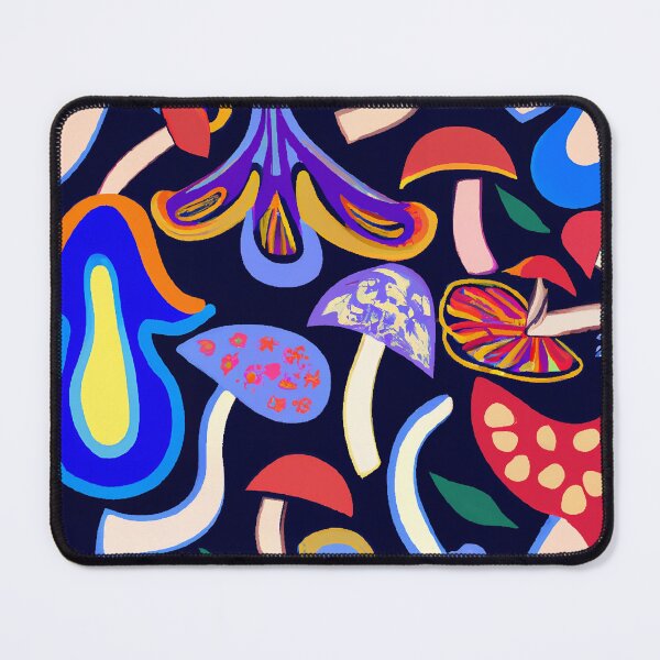 Item preview, Painted children's drawing colorful mushrooms designed and sold by HappyTrippy.