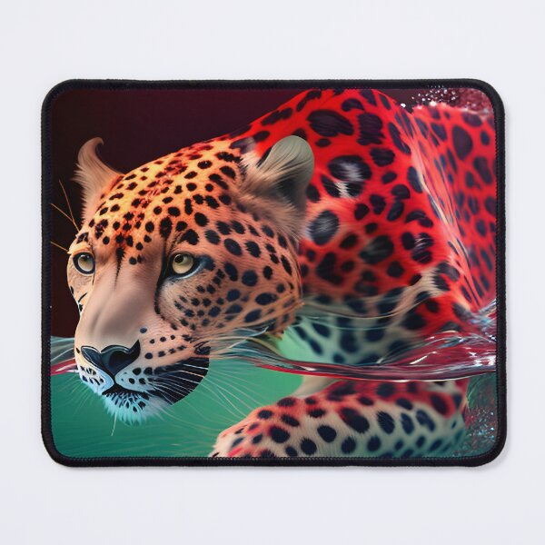 Item preview, Red leopard in clear water. designed and sold by ANVivid.