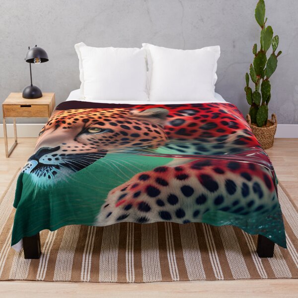 Item preview, Red leopard in clear water. designed and sold by ANVivid.