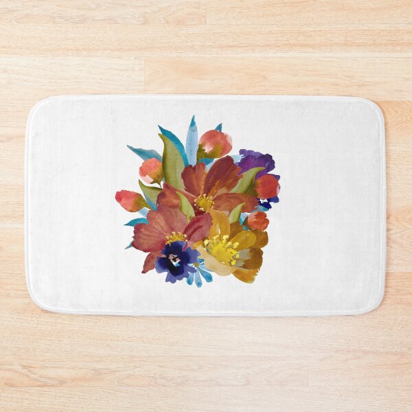 Item preview, Bouquet peony daisy violet floral a watercolor designed and sold by Yana Mustafina | Boho Soulful Designs.