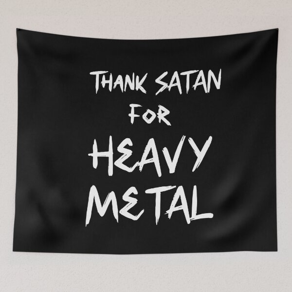 Item preview, Thank Satan for Heavy Metal White designed and sold by RiciPaneto.