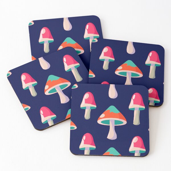 Item preview, Painted children's drawing colorful mushrooms designed and sold by HappyTrippy.