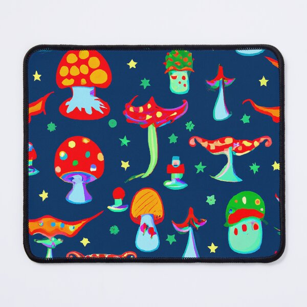 Item preview, Painted children's drawing colorful mushrooms designed and sold by HappyTrippy.