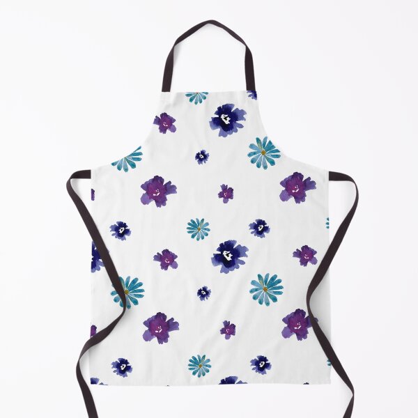 Artikelvorschau, Violet viola dark blue daisy pattern watercolor  entworfen und verkauft von Yana Mustafina | Boho Soulful Designs.
