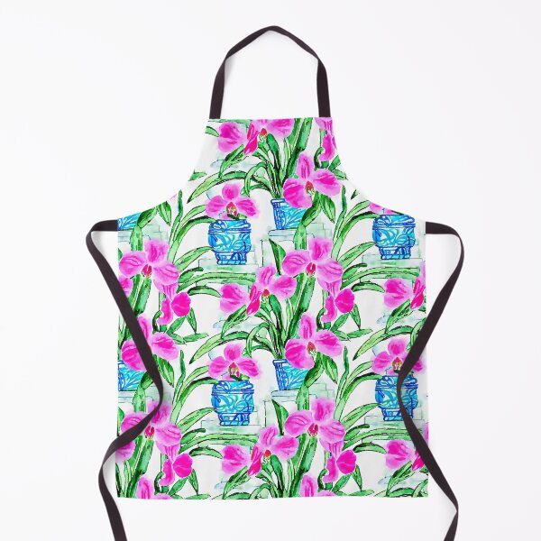 Item preview, Orchids in chinoiserie jars seamless watercolor pattern designed and sold by coolkatia.