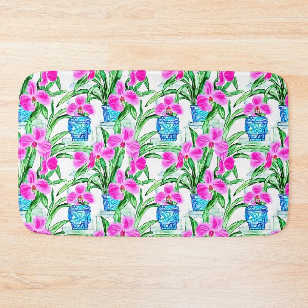 Item preview, Orchids in chinoiserie jars seamless watercolor pattern designed and sold by coolkatia.