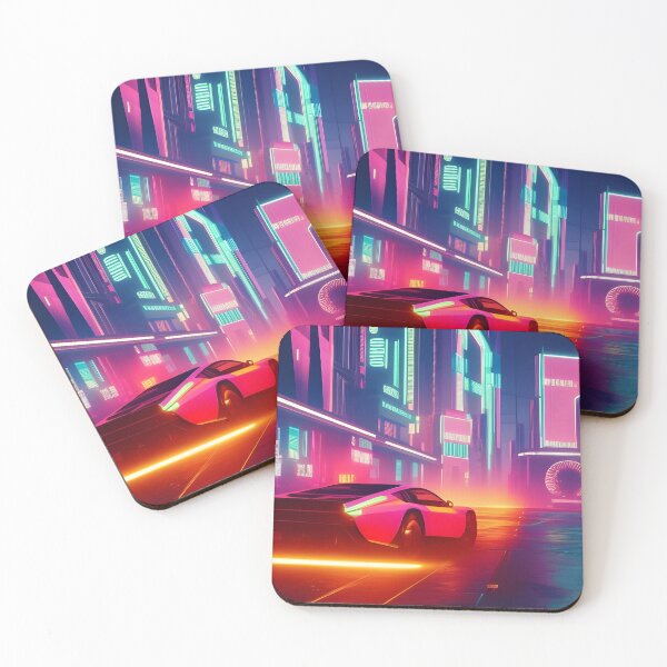 Item preview, Synth Wave Night Racing designed and sold by Ink Art Design.