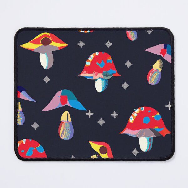 Item preview, Painted children's drawing colorful mushrooms designed and sold by HappyTrippy.
