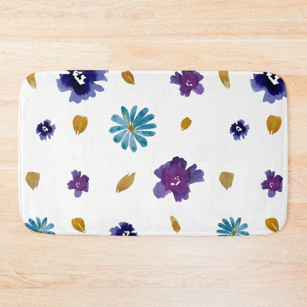 Aperçu de l'œuvre Violet daisy flower peony petal pattern watercolor créée et vendue par Yana Mustafina | Boho Soulful Designs.