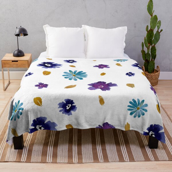 Artikelvorschau, Violet daisy flower peony petal pattern watercolor entworfen und verkauft von Yana Mustafina | Boho Soulful Designs.
