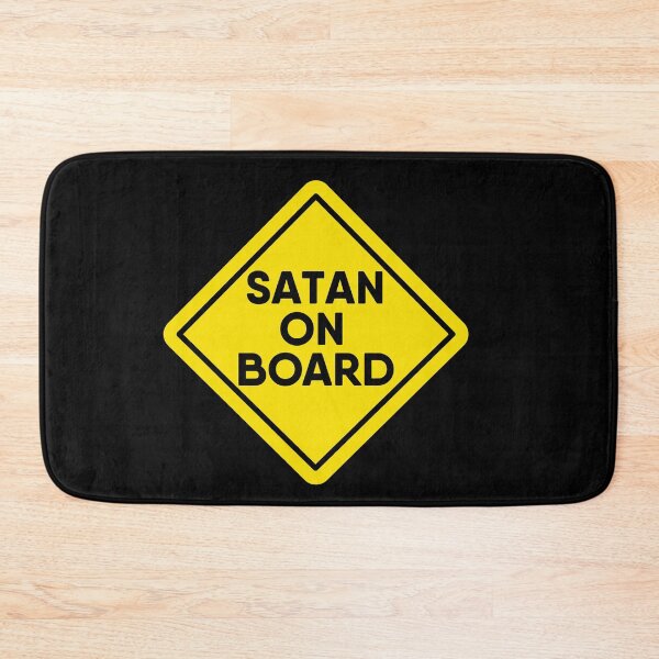 Item preview, SATAN on Board Yellow Warning Sign designed and sold by RiciPaneto.