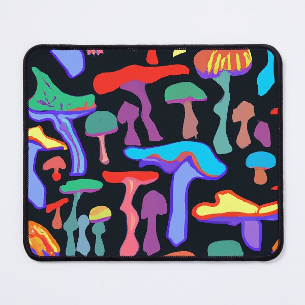 Item preview, Painted children's drawing colorful mushrooms designed and sold by HappyTrippy.