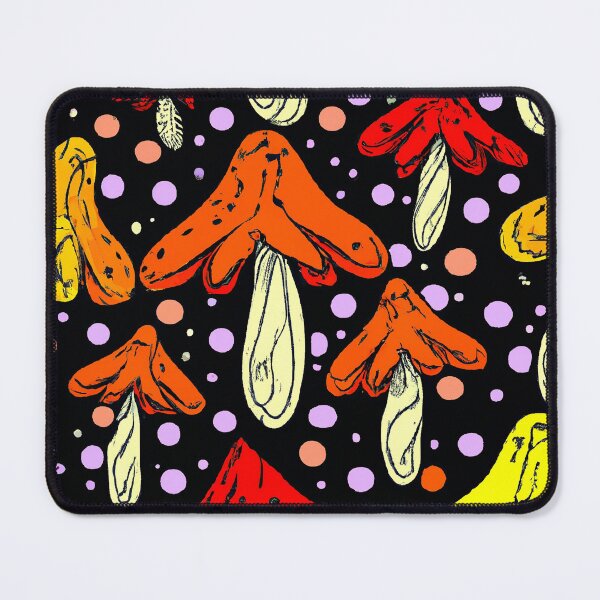 Item preview, Painted children's drawing colorful mushrooms designed and sold by HappyTrippy.