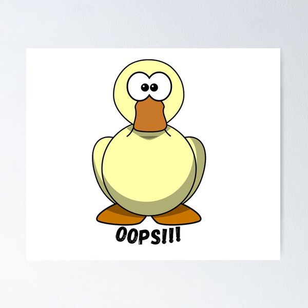 Item preview, Oops Yellow Duck  designed and sold by STRaWe ⭐⭐⭐⭐⭐.