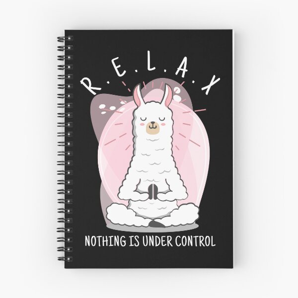 Item preview, RELAX Nothing is Under Control Motivated Quote Phrase Funny Cute Meditated Llama  designed and sold by Mimielitas-Shop.