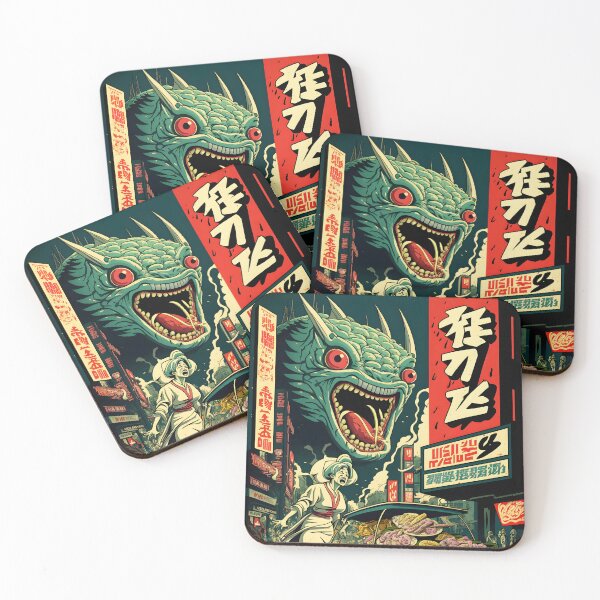 Item preview, Hungry Dragon Flies over City Fantastic Japanese Anime Retro 40s designed and sold by AIWanderer.