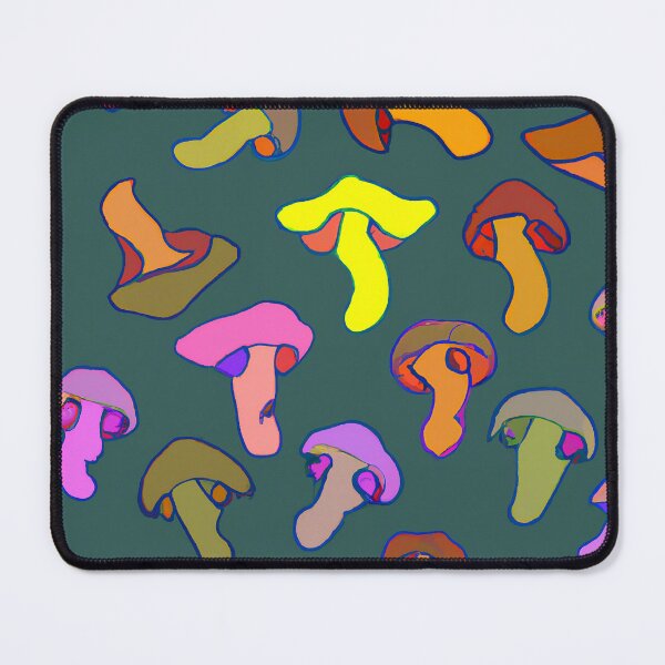 Item preview, Painted children's drawing colorful mushrooms designed and sold by HappyTrippy.