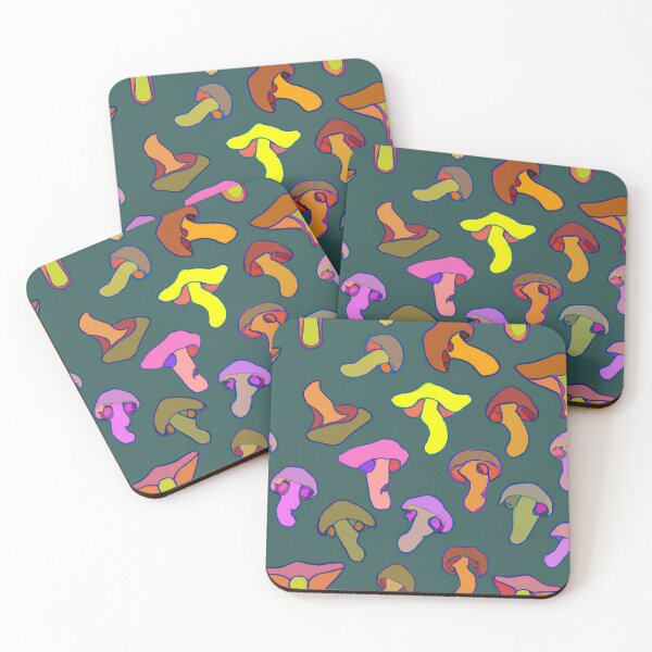 Item preview, Painted children's drawing colorful mushrooms designed and sold by HappyTrippy.