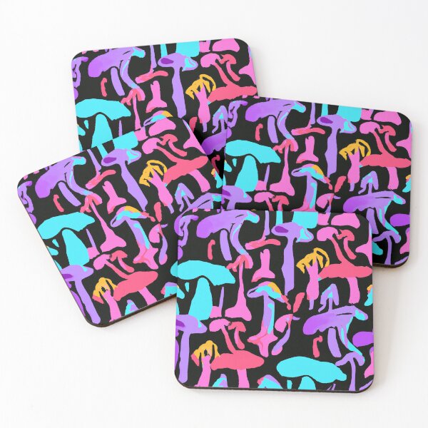 Item preview, Painted children's drawing colorful mushrooms designed and sold by HappyTrippy.