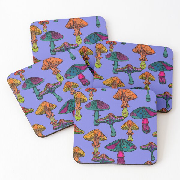 Item preview, Painted children's drawing colorful mushrooms designed and sold by HappyTrippy.