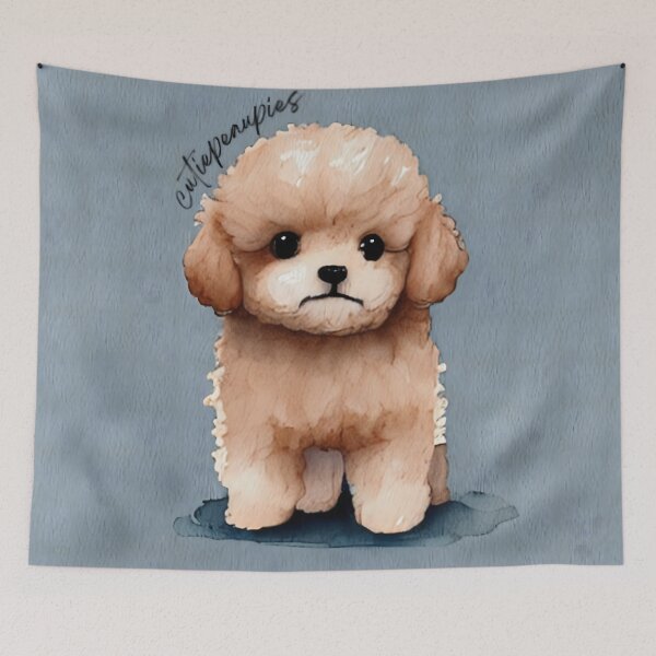 Item preview, Cute Maltipoo Puppy Art 5 designed and sold by cutiepeaupies.