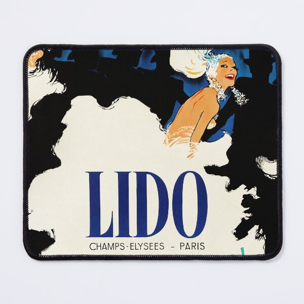 Item preview, Vintage Poster Ad - Lido Cabaret - Champs-Élysées Paris, France - Bonjour la Nuit! René Gruau (Hello Night!) designed and sold by Gin Neko.
