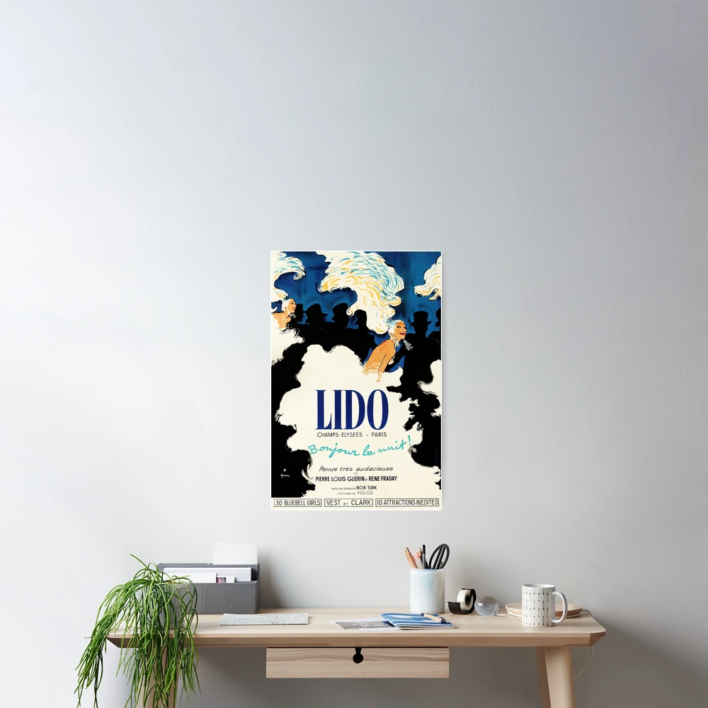 Vintage Poster Ad - Lido Cabaret - Champs-Élysées Paris
