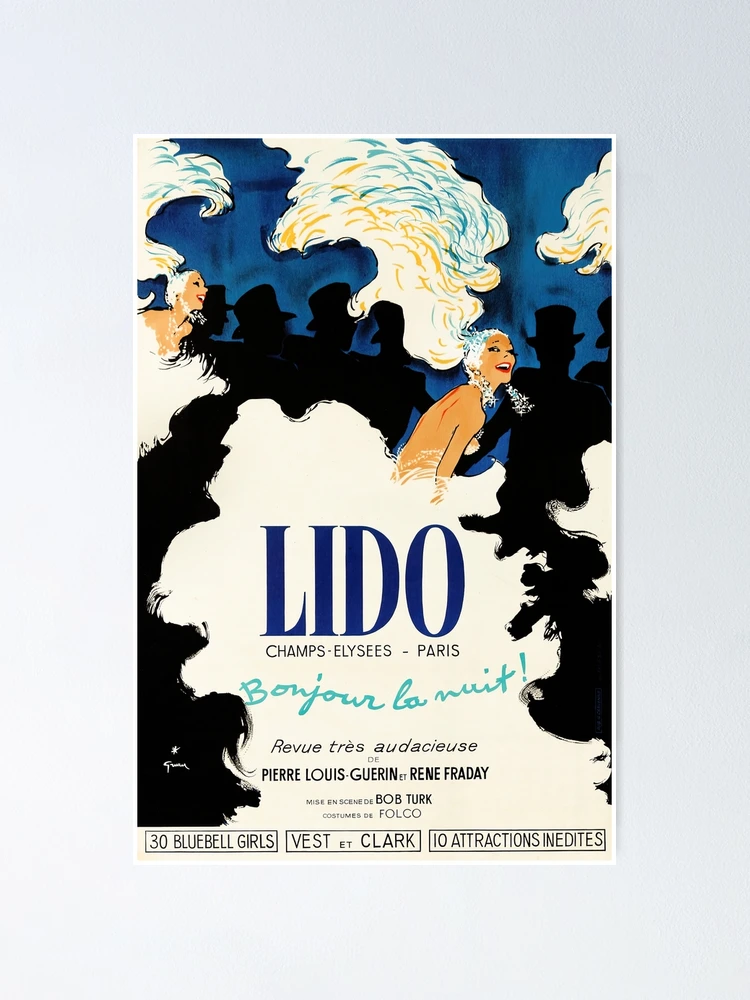 専門ショップ Vintage Poster Paris Champs-Élysées - Cabaret Lido - Ad コレクション
