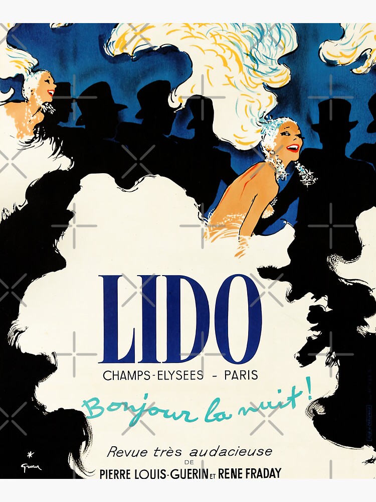 Vintage Poster Ad - Lido Cabaret - Champs-Élysées Paris, France - Bonjour  la Nuit! René Gruau (Hello Night!) Tote Bag for Sale by Gin Neko