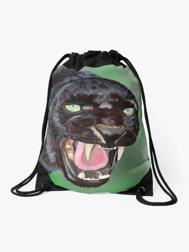 black panther drawstring bag
