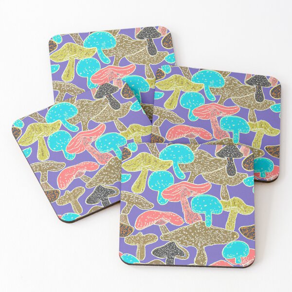 Item preview, Painted children's drawing colorful mushrooms designed and sold by HappyTrippy.