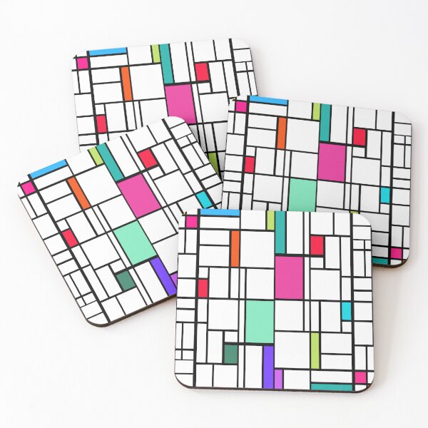 Item preview, Mondrian Style Pastel designed and sold by Art & Coffee.