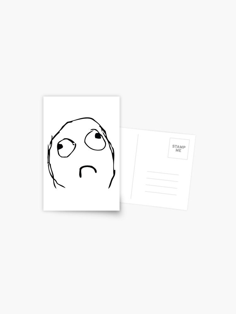 Sad Troll Face Greeting Cards for Sale