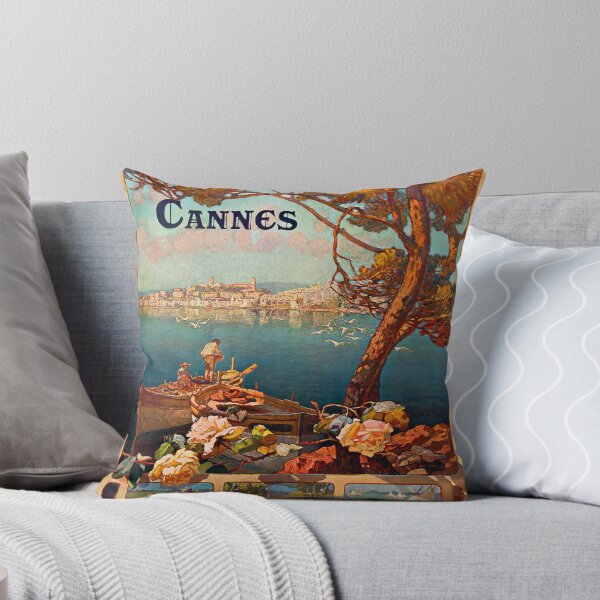 Item preview, Vintage Travel Poster - Cannes, France. Trains extra rapides de jour et de nuit. 1910. FRANCIS DE SIGNORI designed and sold by Gin  Neko.