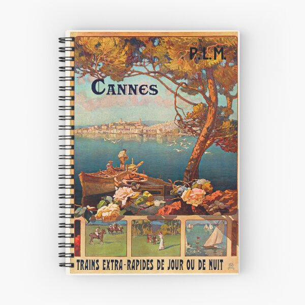Item preview, Vintage Travel Poster - Cannes, France. Trains extra rapides de jour et de nuit. 1910. FRANCIS DE SIGNORI designed and sold by Gin  Neko.