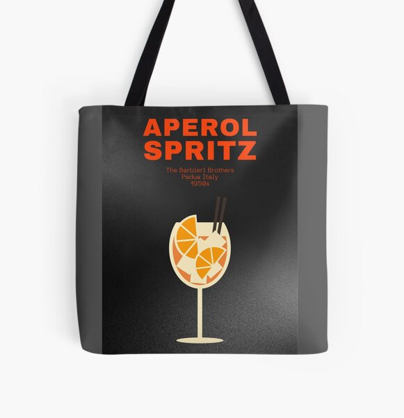 Retro-Design des Aperol-Spritz-Cocktails Allover-Print Tote Bag
