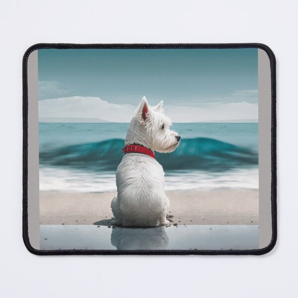 Item preview, westie at the beach designed and sold by Dawntracey12.