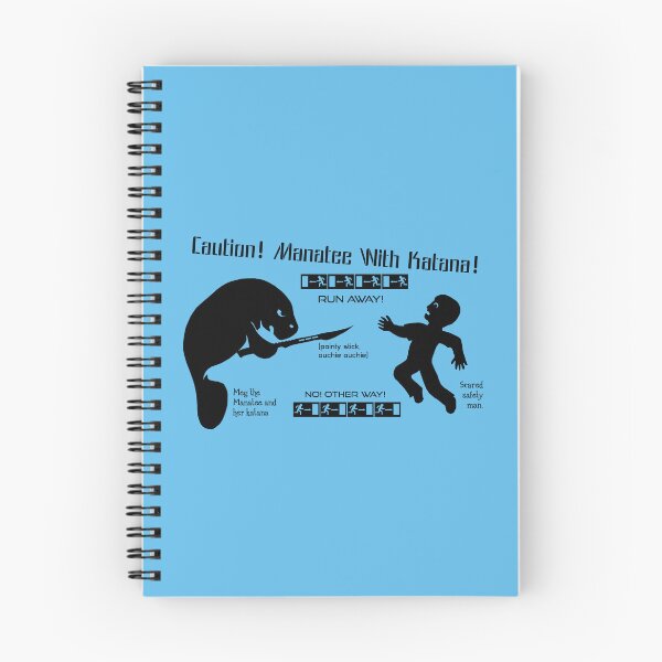 Item preview, Hilarious Manatee Safety Sign, Caution! Manatee with a Katana! - Inaccurate Warning Sign designed and sold by aphelionrhode.