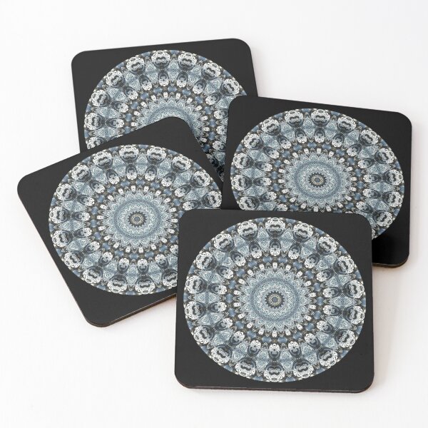 Artikelvorschau, Blue-Grey Mandala - 3D Fractal Art entworfen und verkauft von Fractal-Graphic.