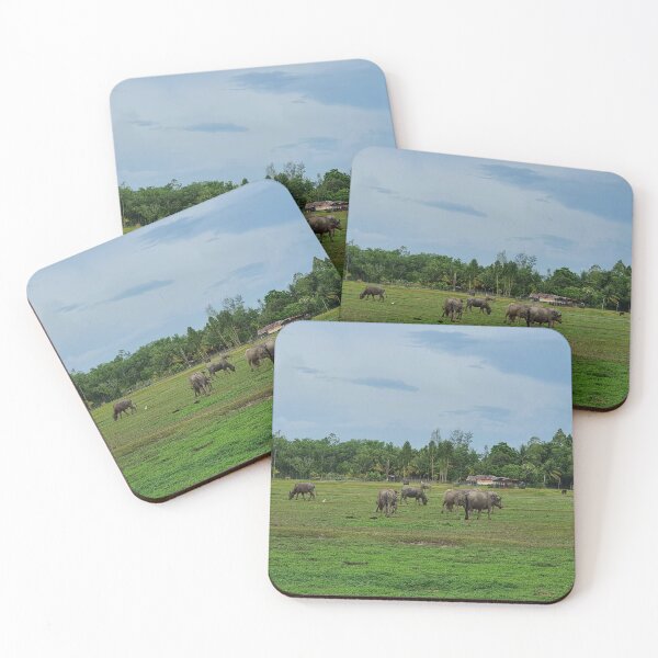 Item preview, Green Field with Buffaloes designed and sold by Sunshine-Asawa.